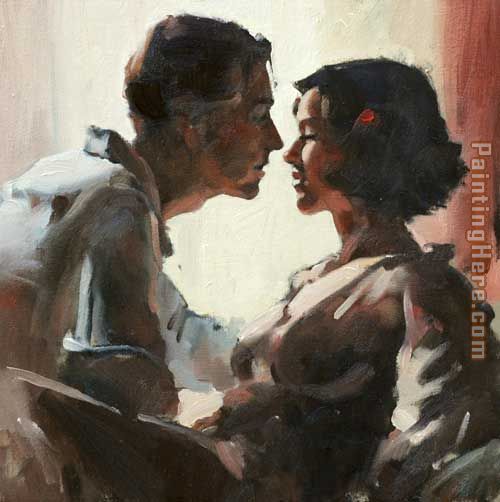 Sealed with a Kiss painting - Flamenco Dancer Sealed with a Kiss art painting